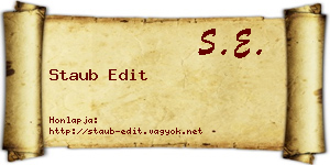 Staub Edit névjegykártya